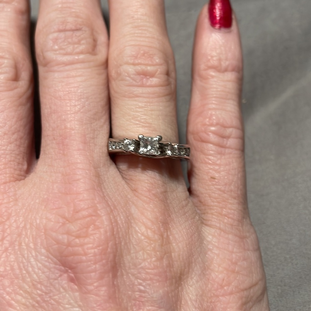 Princess Cut Solitaire Plus Wrap - image 3